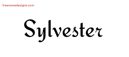 Calligraphic Stylish Name Tattoo Designs Sylvester Free Graphic