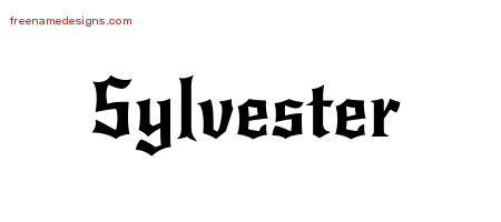 Gothic Name Tattoo Designs Sylvester Download Free