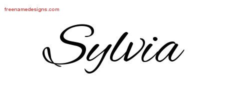 Cursive Name Tattoo Designs Sylvia Download Free
