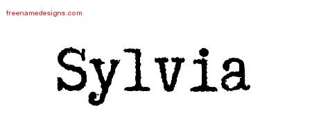 Typewriter Name Tattoo Designs Sylvia Free Download