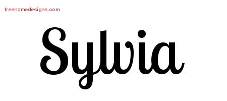 Handwritten Name Tattoo Designs Sylvia Free Download