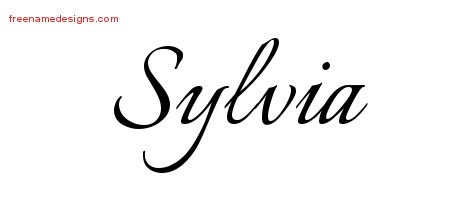 Calligraphic Name Tattoo Designs Sylvia Download Free