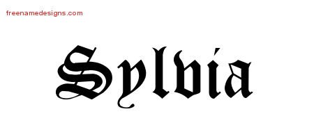 Blackletter Name Tattoo Designs Sylvia Graphic Download Blackletter Name Tattoo Designs Sylvia Graphic Download