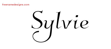 Elegant Name Tattoo Designs Sylvie Free Graphic