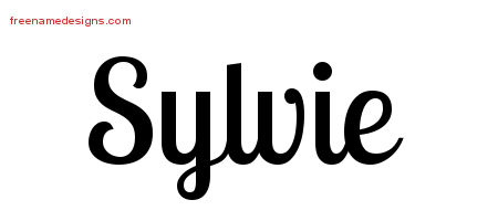 Handwritten Name Tattoo Designs Sylvie Free Download