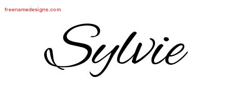 Cursive Name Tattoo Designs Sylvie Download Free
