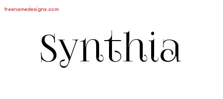 Vintage Name Tattoo Designs Synthia Free Download