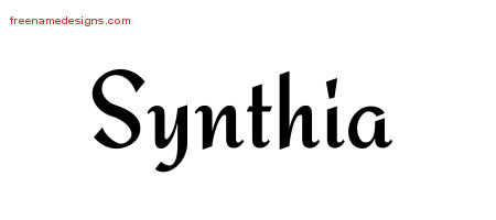 Calligraphic Stylish Name Tattoo Designs Synthia Download Free