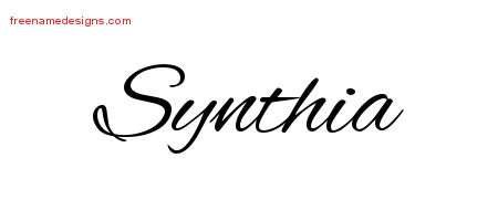 Cursive Name Tattoo Designs Synthia Download Free