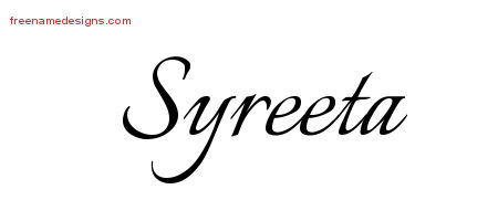 Calligraphic Name Tattoo Designs Syreeta Download Free