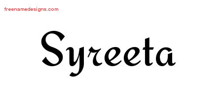 Calligraphic Stylish Name Tattoo Designs Syreeta Download Free