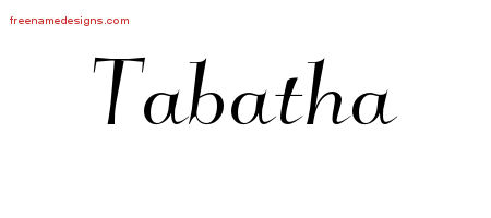 Elegant Name Tattoo Designs Tabatha Free Graphic