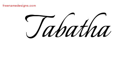 Calligraphic Name Tattoo Designs Tabatha Download Free