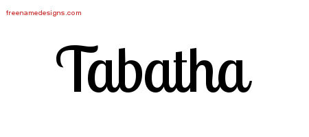 Handwritten Name Tattoo Designs Tabatha Free Download