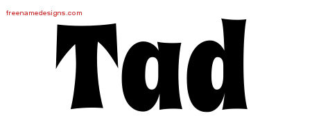 Groovy Name Tattoo Designs Tad Free