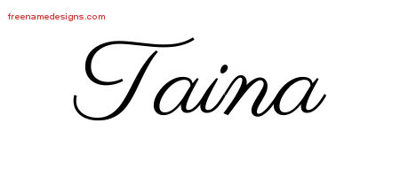 Classic Name Tattoo Designs Taina Graphic Download