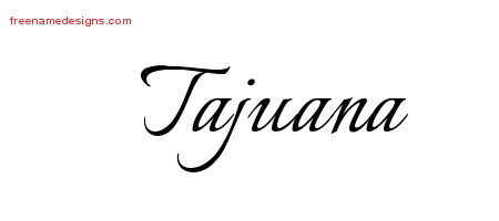 Calligraphic Name Tattoo Designs Tajuana Download Free