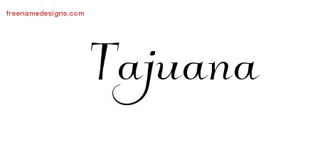 Elegant Name Tattoo Designs Tajuana Free Graphic
