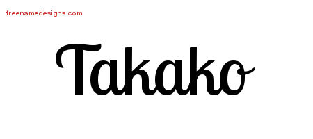 Handwritten Name Tattoo Designs Takako Free Download