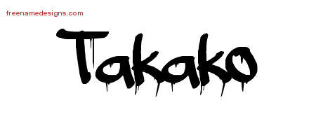 Graffiti Name Tattoo Designs Takako Free Lettering