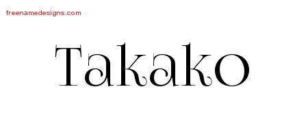 Vintage Name Tattoo Designs Takako Free Download