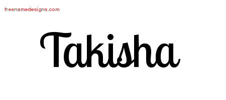 Handwritten Name Tattoo Designs Takisha Free Download