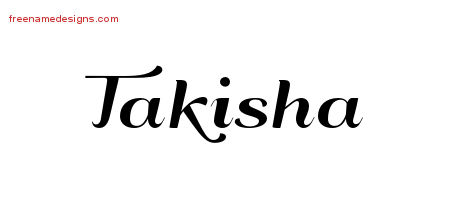 Art Deco Name Tattoo Designs Takisha Printable