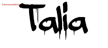 Graffiti Name Tattoo Designs Talia Free Lettering