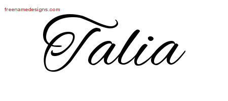 Cursive Name Tattoo Designs Talia Download Free
