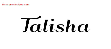 Art Deco Name Tattoo Designs Talisha Printable