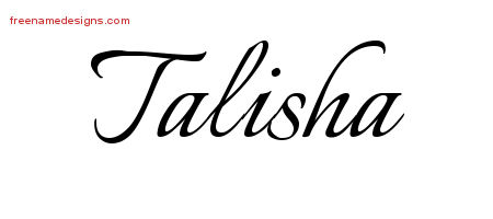 Calligraphic Name Tattoo Designs Talisha Download Free