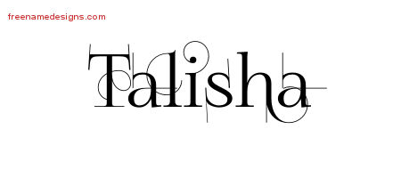 Decorated Name Tattoo Designs Talisha Free