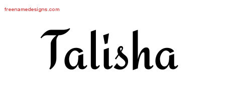 Calligraphic Stylish Name Tattoo Designs Talisha Download Free