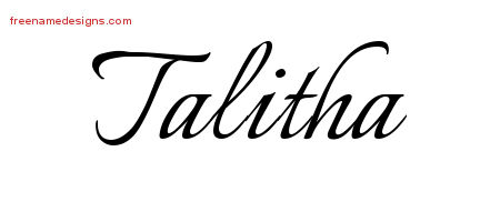 Calligraphic Name Tattoo Designs Talitha Download Free
