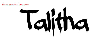 Graffiti Name Tattoo Designs Talitha Free Lettering