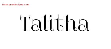 Vintage Name Tattoo Designs Talitha Free Download