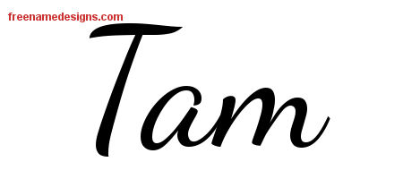 Lively Script Name Tattoo Designs Tam Free Printout