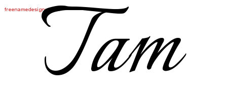 Calligraphic Name Tattoo Designs Tam Download Free