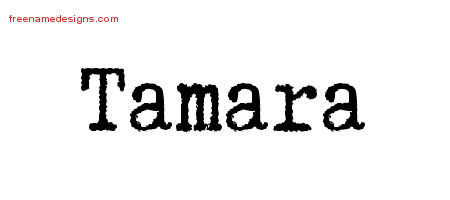 Typewriter Name Tattoo Designs Tamara Free Download