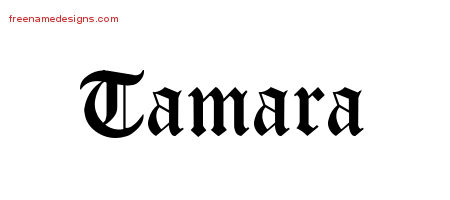 Blackletter Name Tattoo Designs Tamara Graphic Download