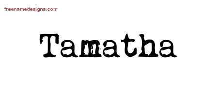 Vintage Writer Name Tattoo Designs Tamatha Free Lettering