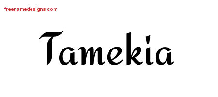 Calligraphic Stylish Name Tattoo Designs Tamekia Download Free