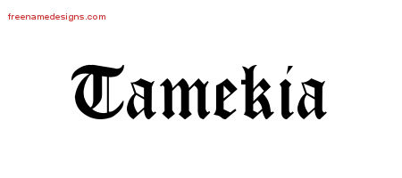 Blackletter Name Tattoo Designs Tamekia Graphic Download