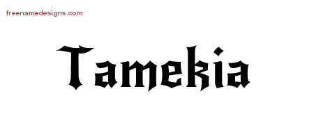 Gothic Name Tattoo Designs Tamekia Free Graphic