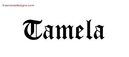 Blackletter Name Tattoo Designs Tamela Graphic Download