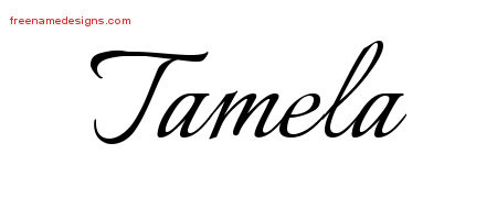 Calligraphic Name Tattoo Designs Tamela Download Free