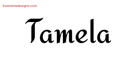Calligraphic Stylish Name Tattoo Designs Tamela Download Free