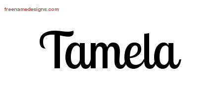 Handwritten Name Tattoo Designs Tamela Free Download