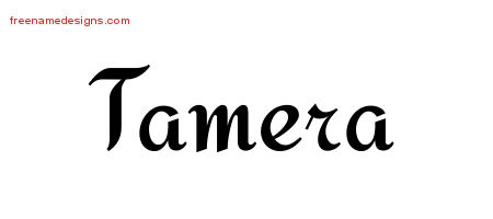 Calligraphic Stylish Name Tattoo Designs Tamera Download Free