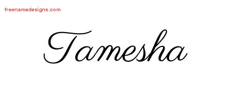 Classic Name Tattoo Designs Tamesha Graphic Download